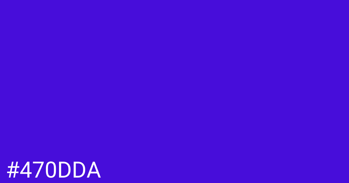 Hex color #470dda graphic