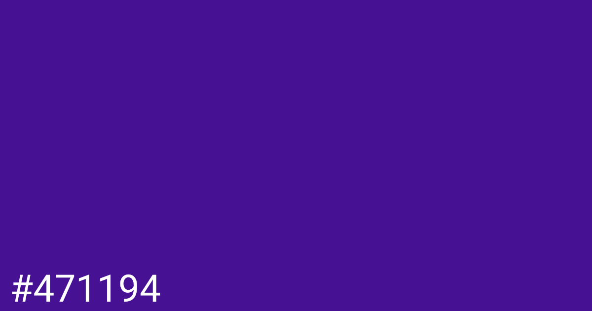 Hex color #471194 graphic