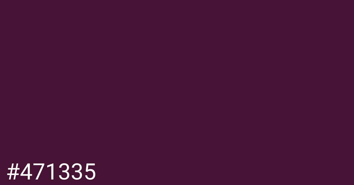 Hex color #471335 graphic