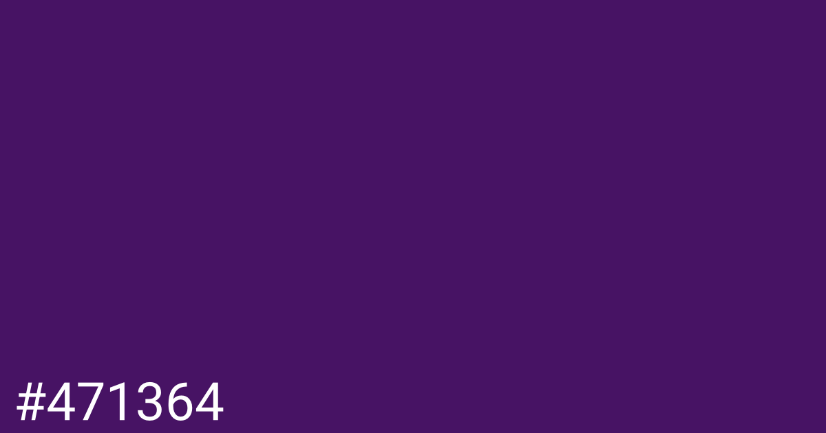 Hex color #471364 graphic