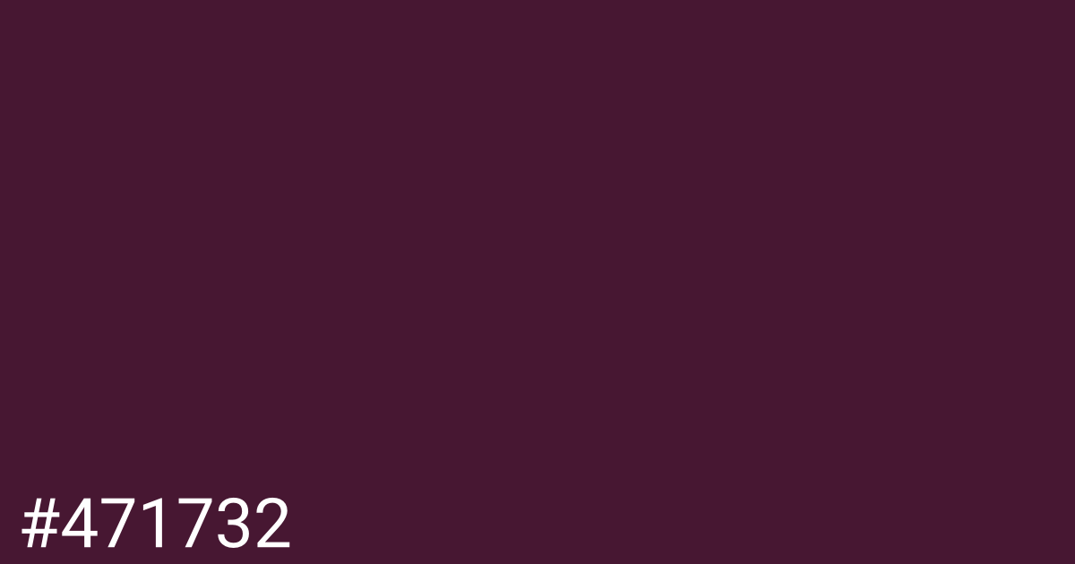 Hex color #471732 graphic