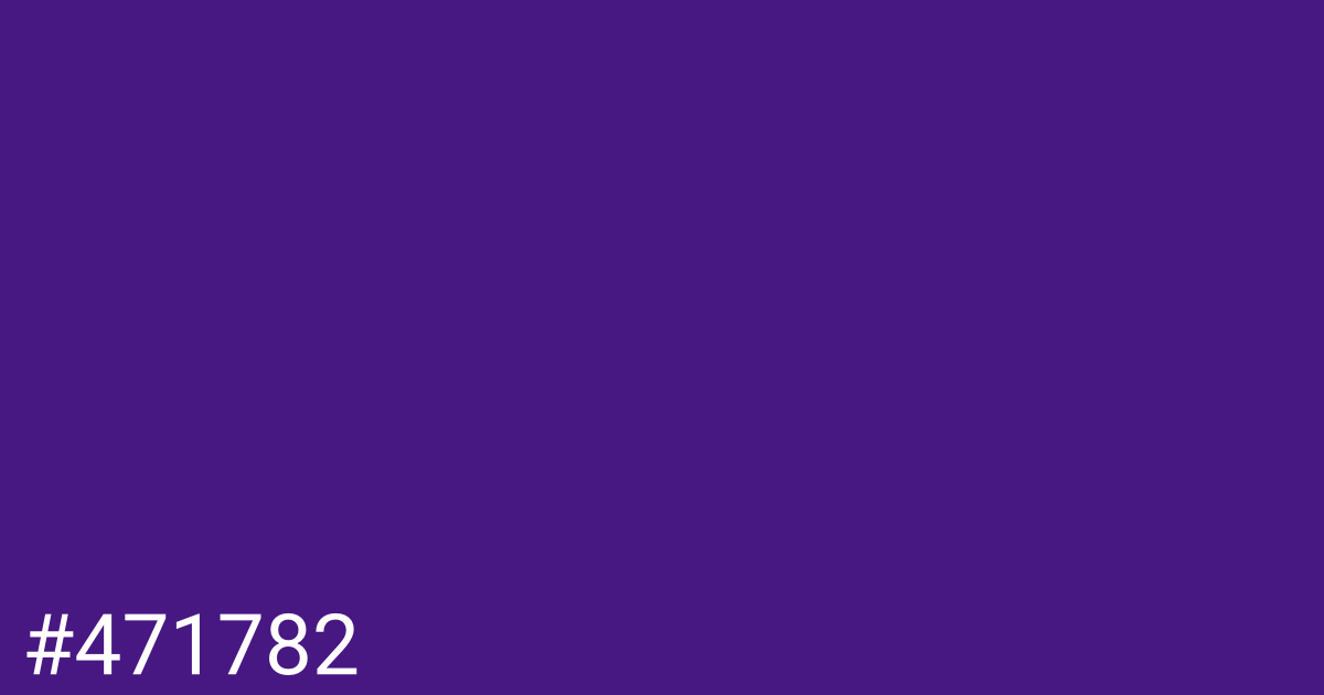 Hex color #471782 graphic