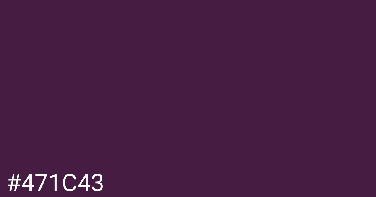 Hex color #471c43 graphic