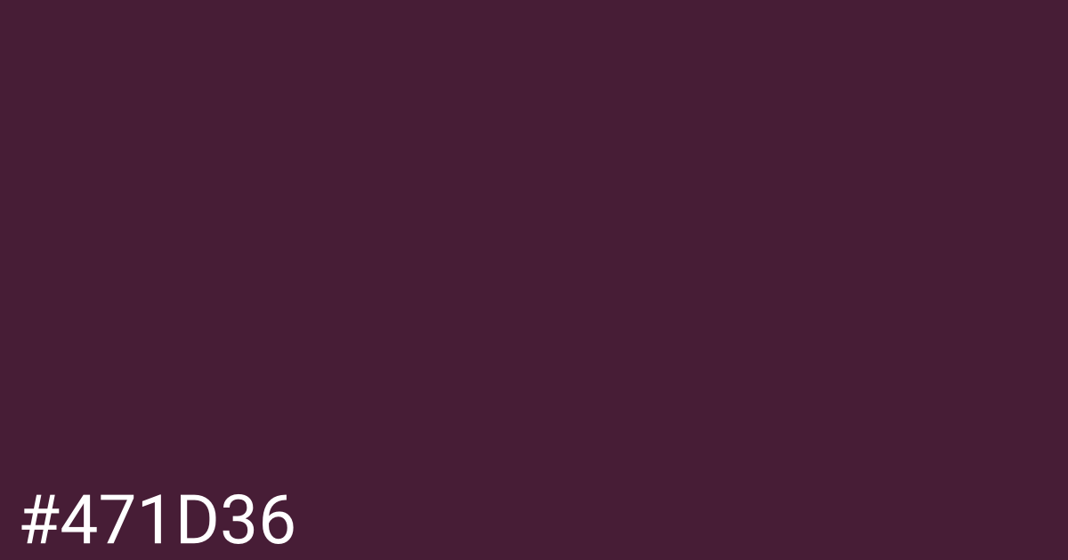 Hex color #471d36 graphic