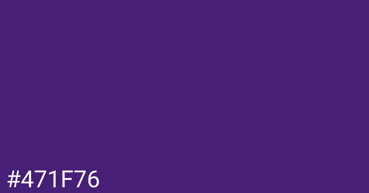 Hex color #471f76 graphic