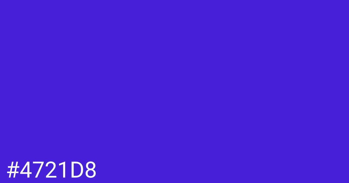 Hex color #4721d8 graphic