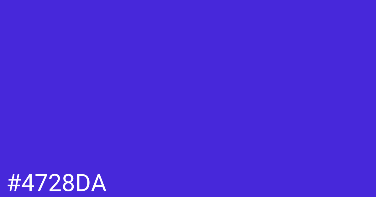 Hex color #4728da graphic