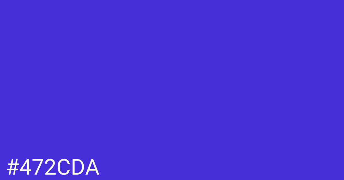 Hex color #472cda graphic