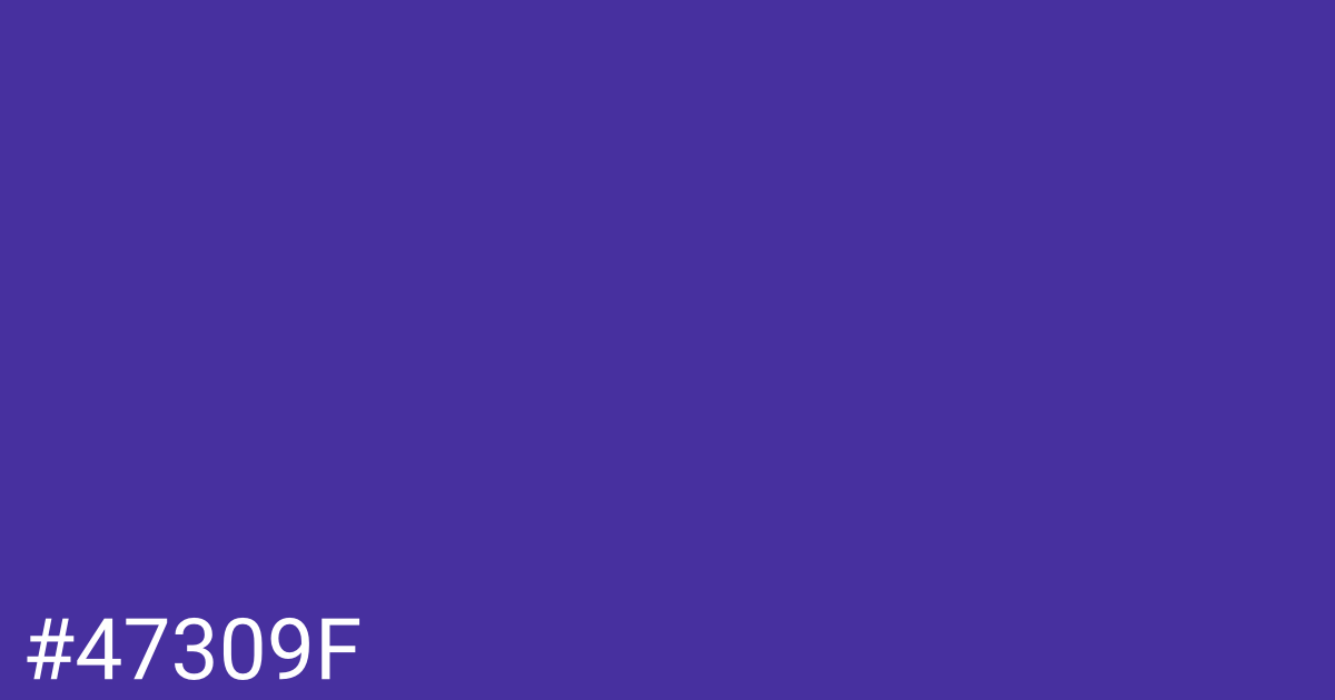 Hex color #47309f graphic