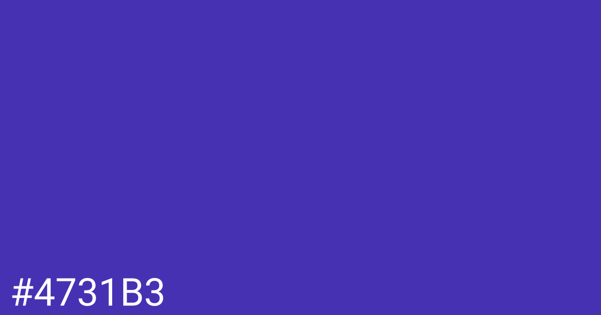 Hex color #4731b3 graphic