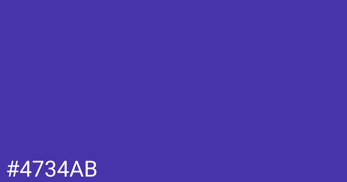 Hex color #4734ab graphic