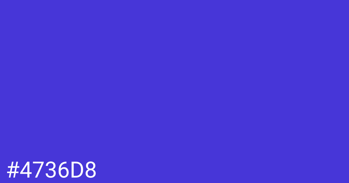 Hex color #4736d8 graphic