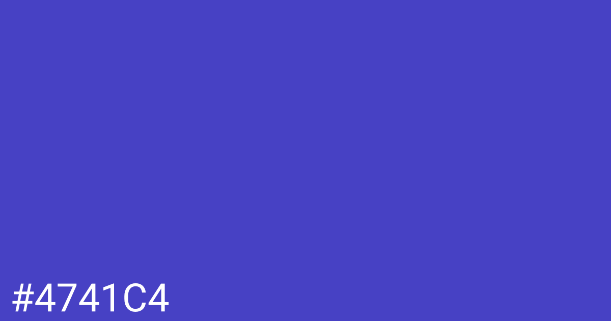 Hex color #4741c4 graphic