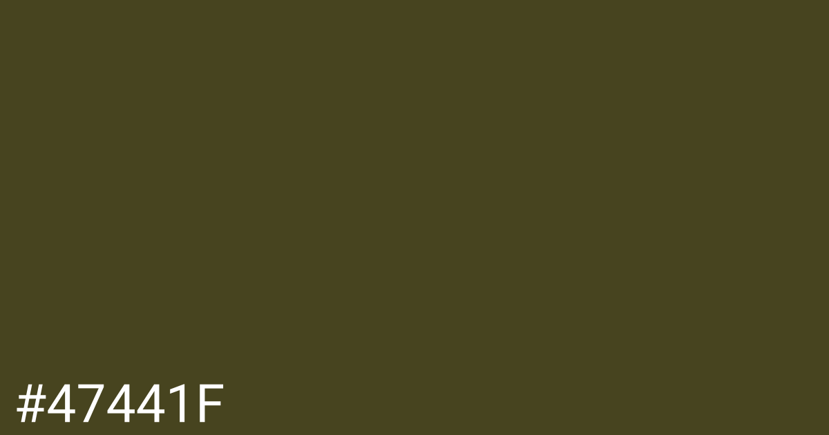 Hex color #47441f graphic