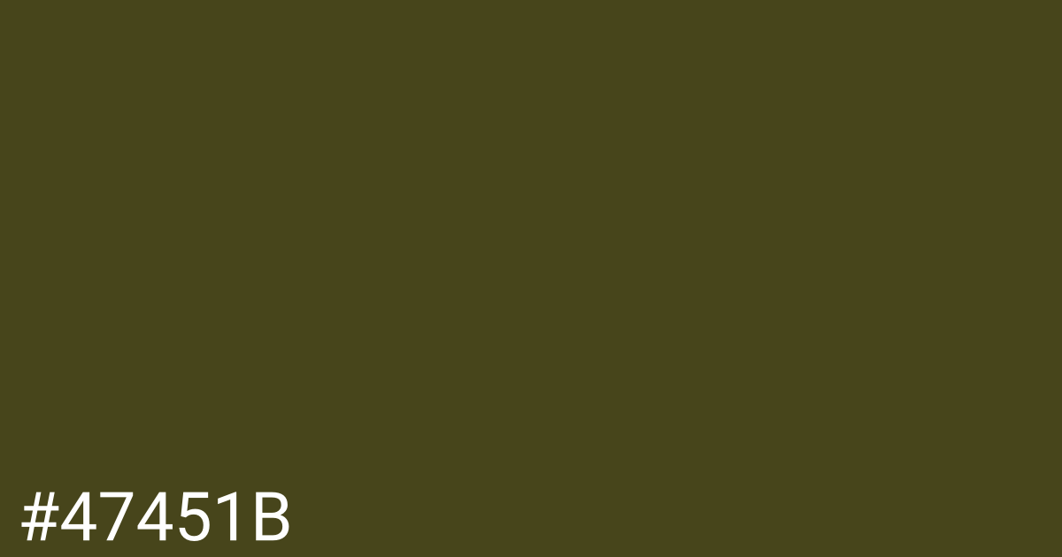 Hex color #47451b graphic