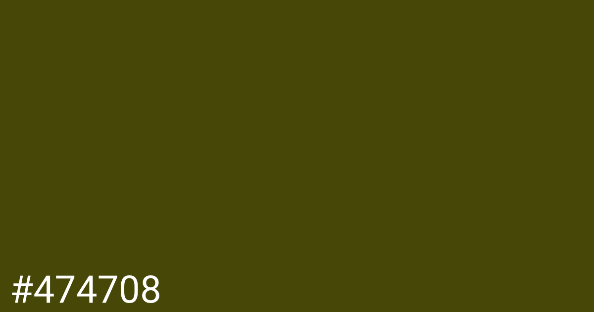 Hex color #474708 graphic