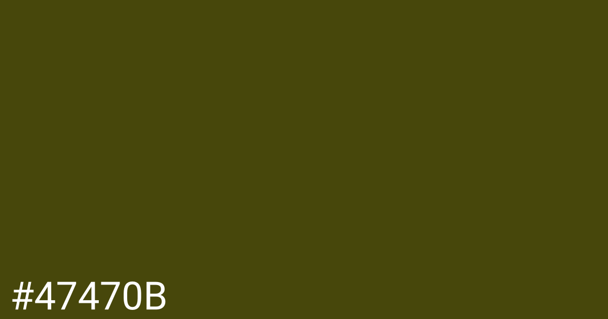 Hex color #47470b graphic