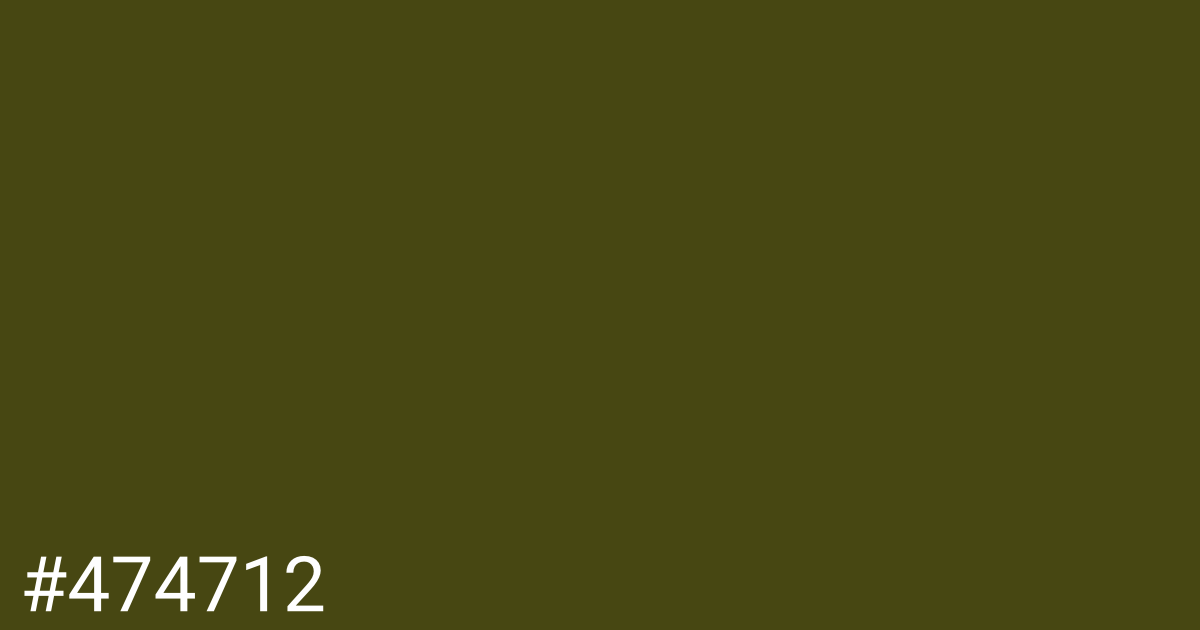 Hex color #474712 graphic