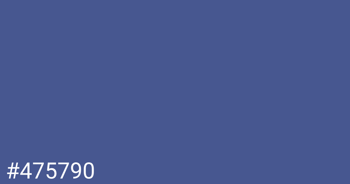 Hex color #475790 graphic