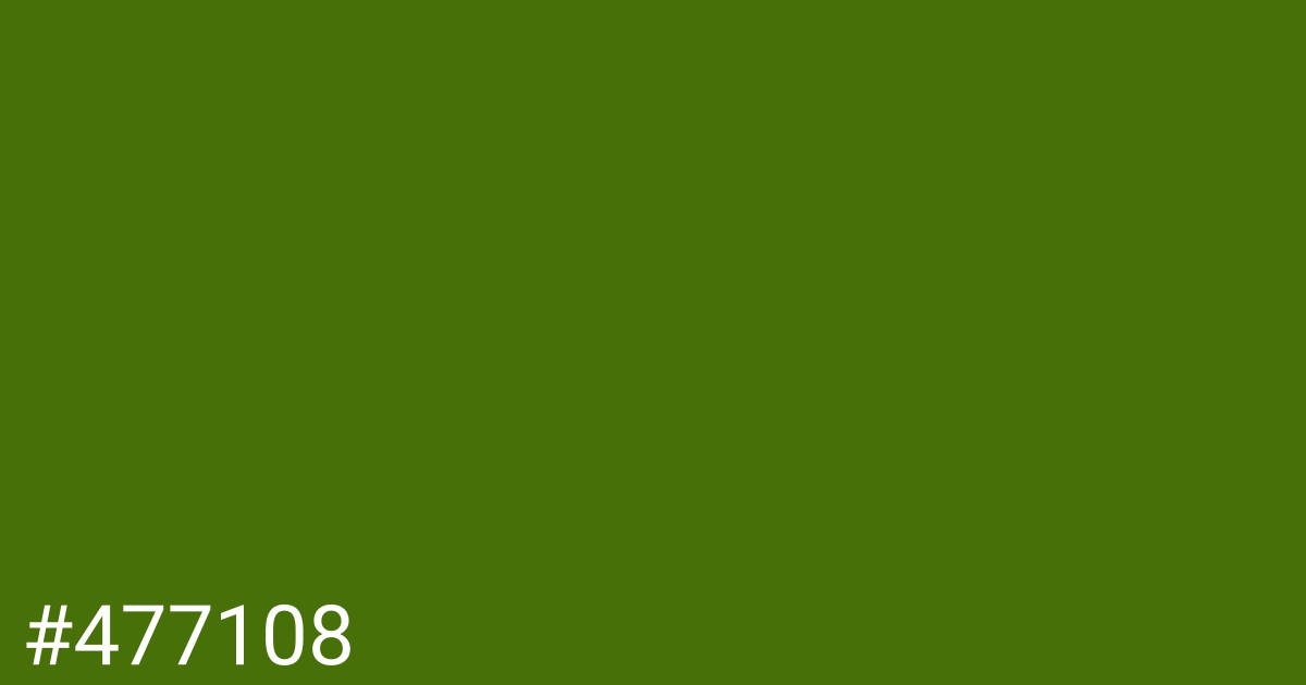 Hex color #477108 graphic