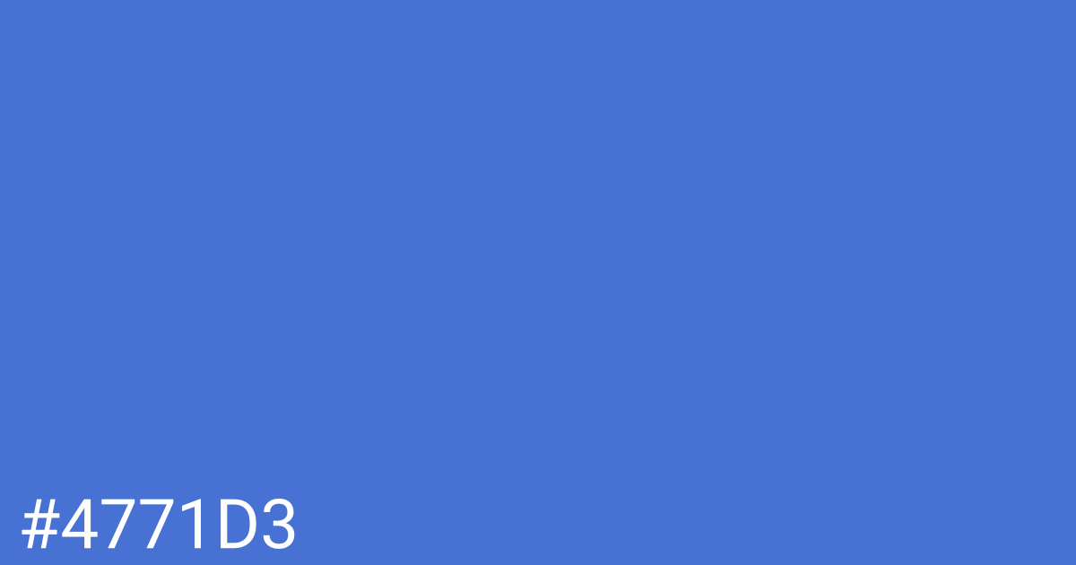 Hex color #4771d3 graphic