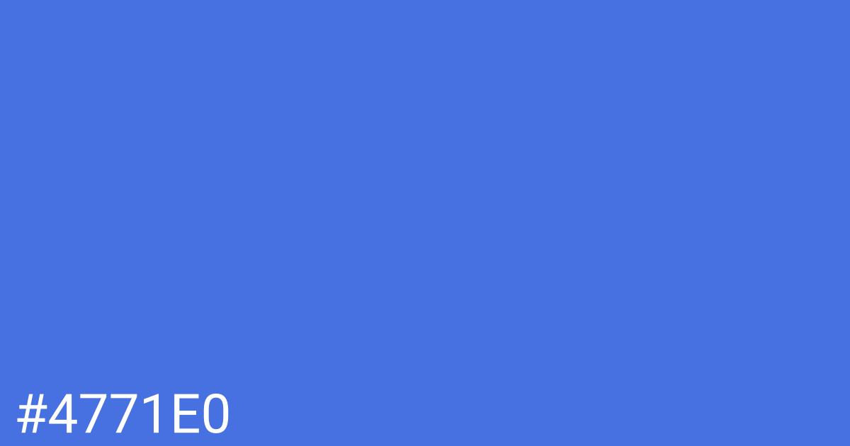 Hex color #4771e0 graphic