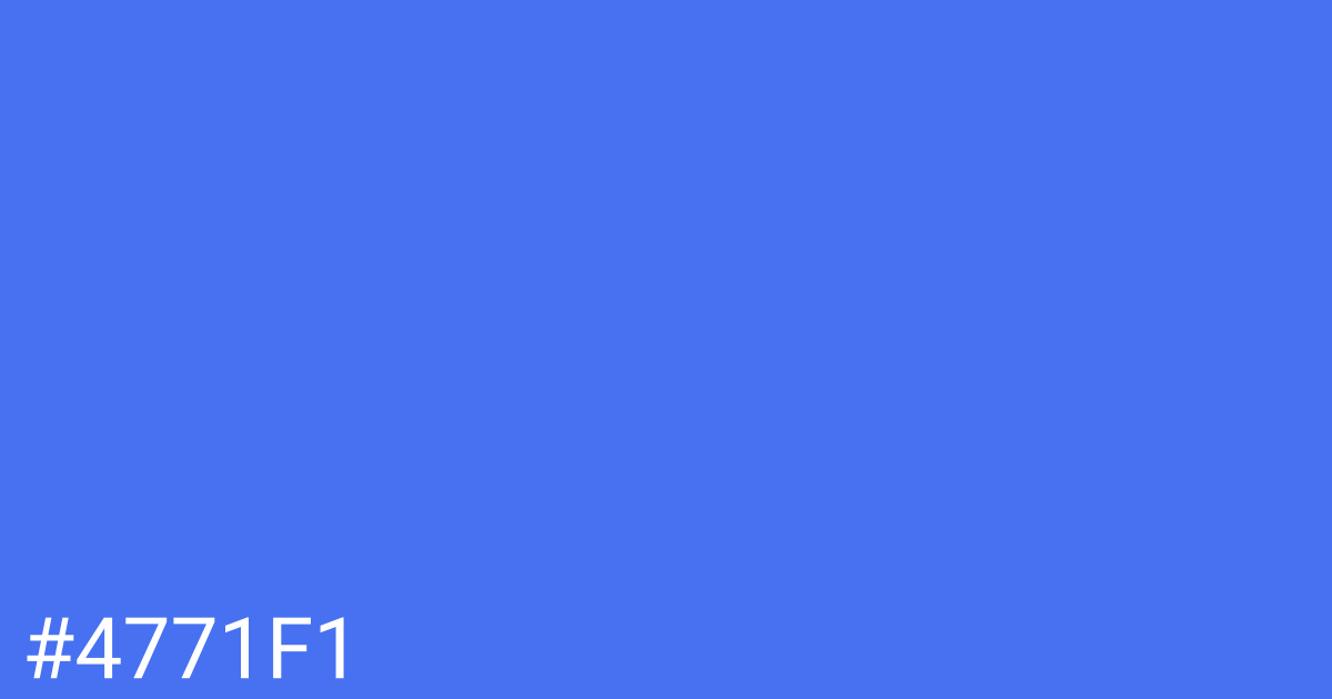 Hex color #4771f1 graphic