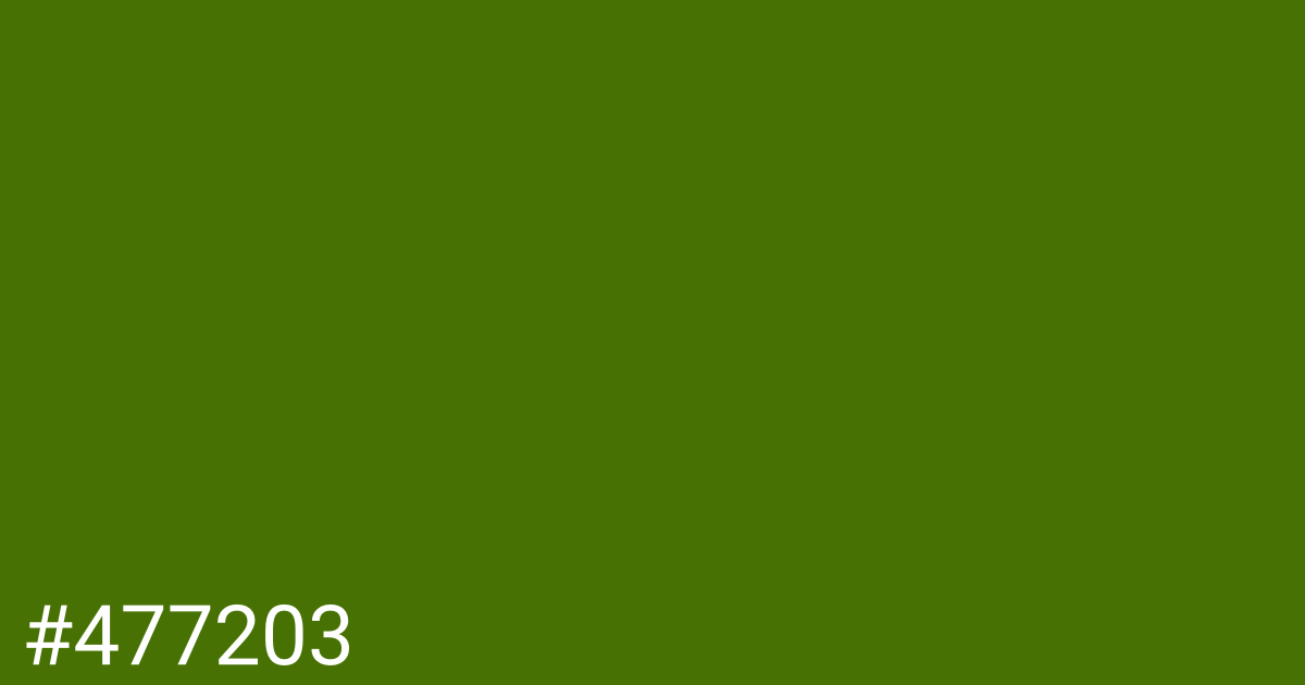 Hex color #477203 graphic