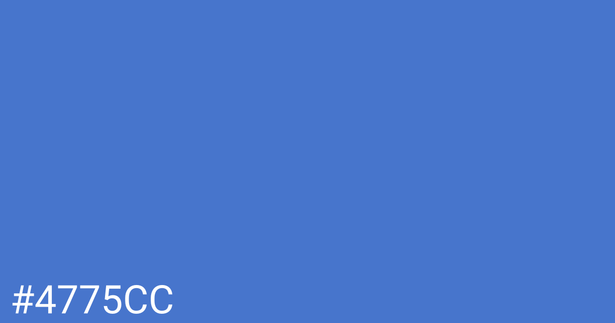 Hex color #4775cc graphic
