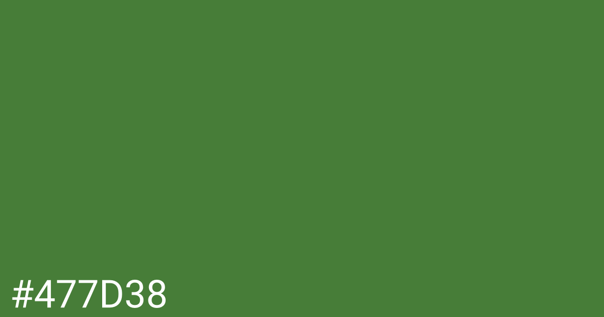 Hex color #477d38 graphic