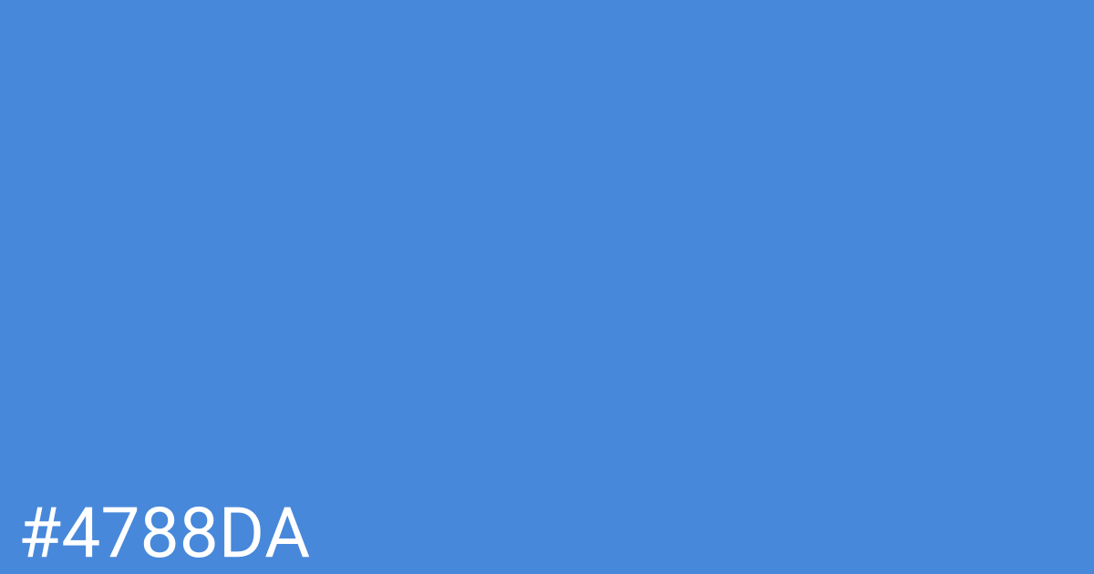 Hex color #4788da graphic