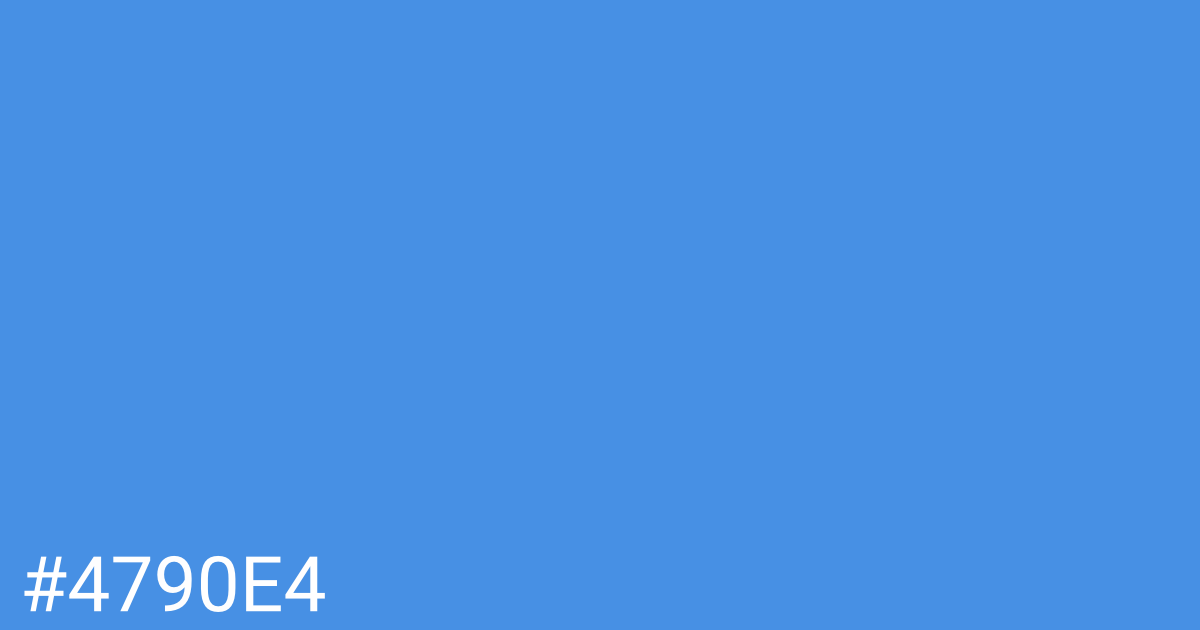Hex color #4790e4 graphic