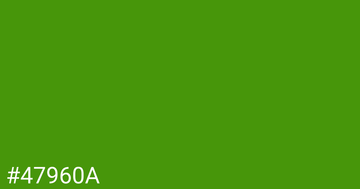 Hex color #47960a graphic