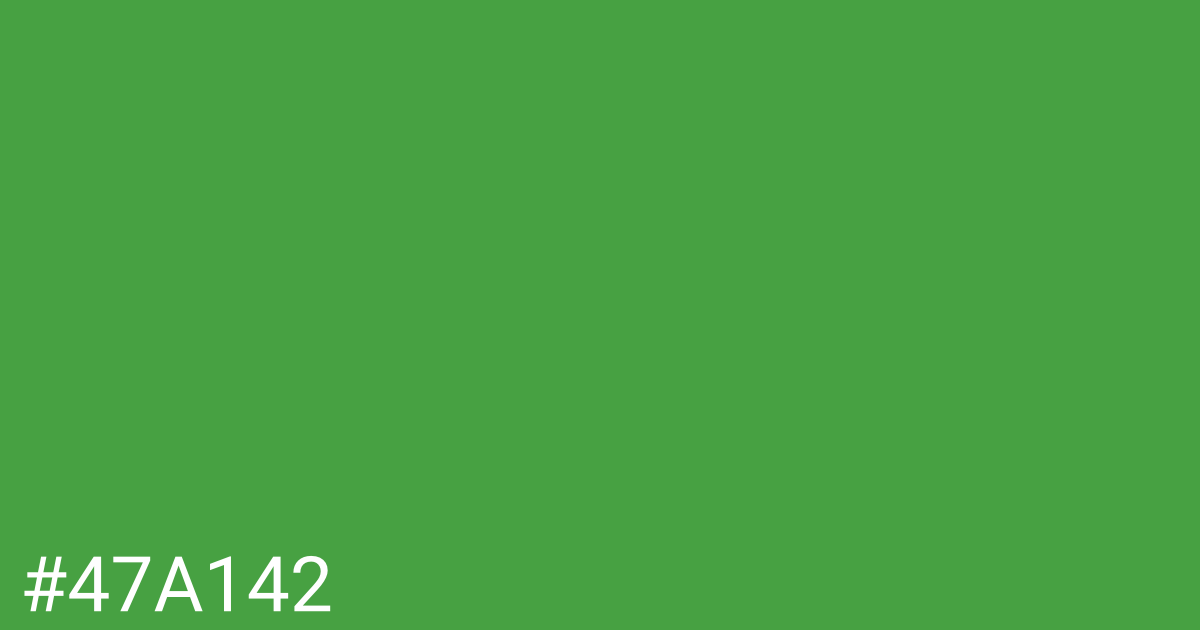 Hex color #47a142 graphic