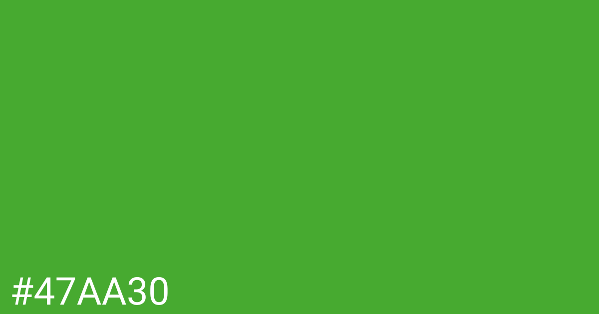 Hex color #47aa30 graphic