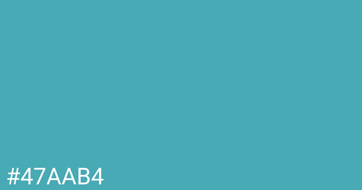 Hex color #47aab4 graphic