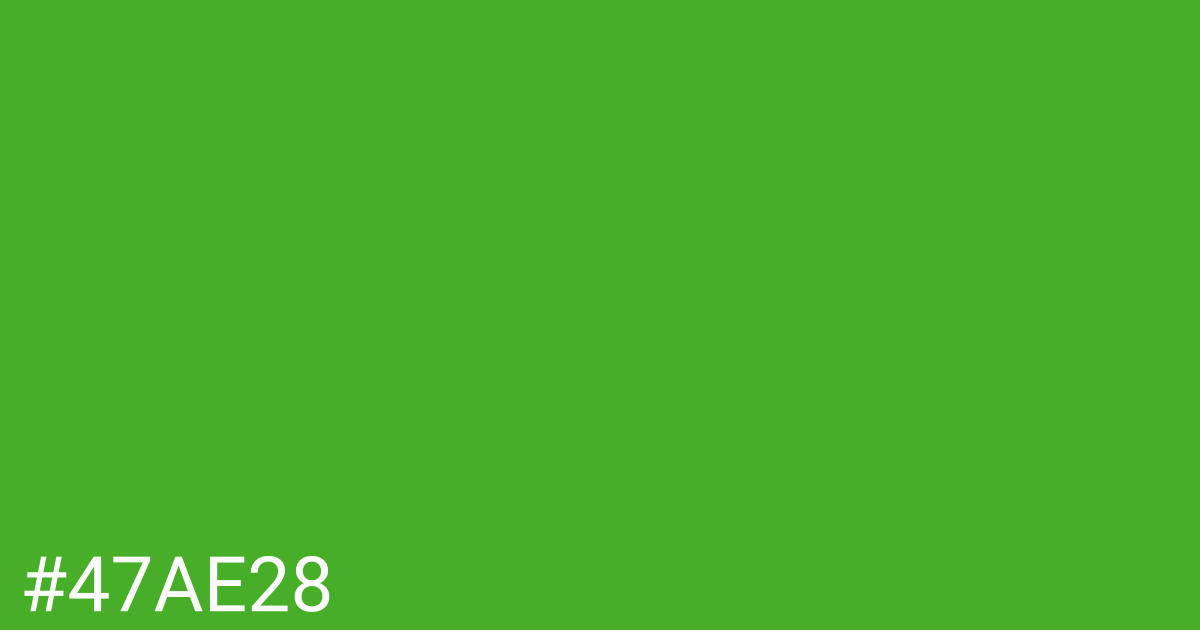 Hex color #47ae28 graphic