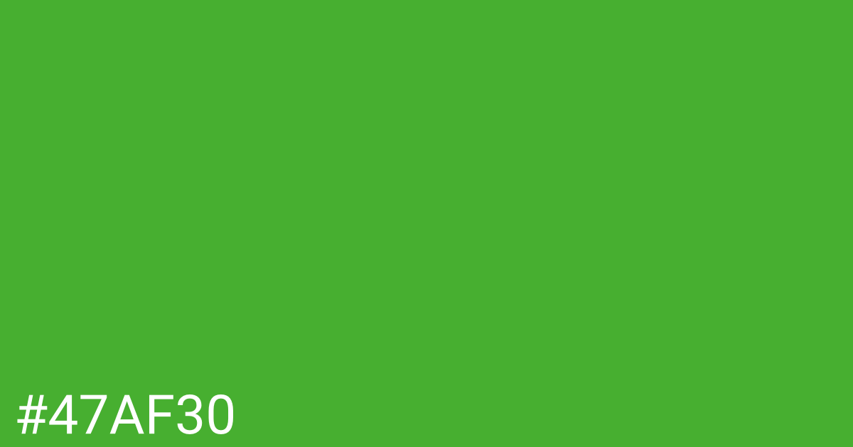 Hex color #47af30 graphic