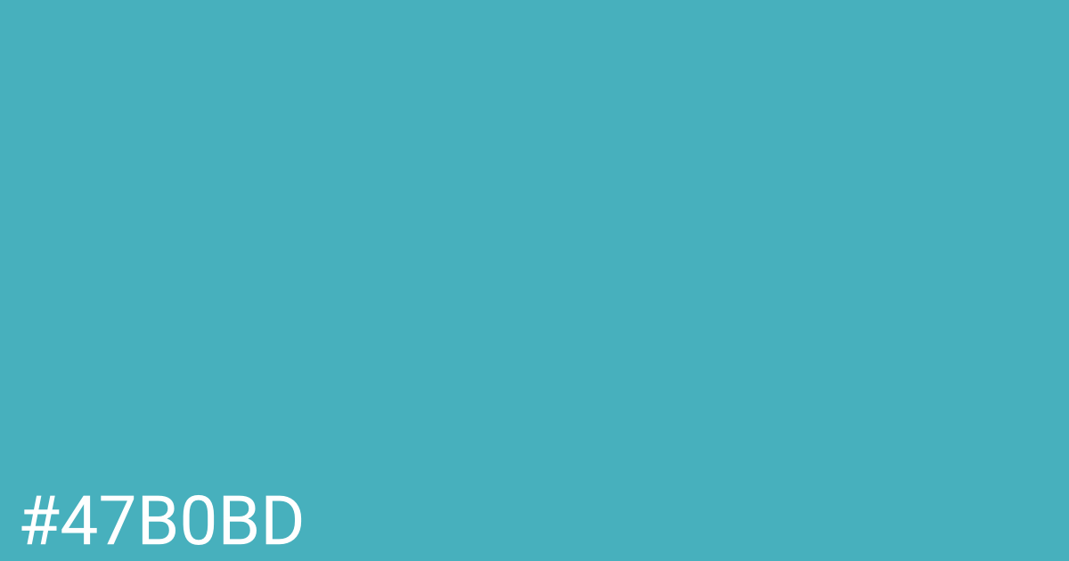 Hex color #47b0bd graphic