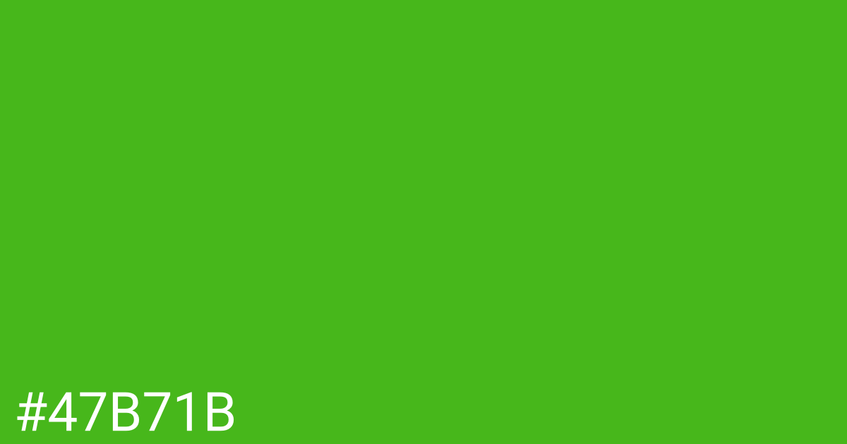 Hex color #47b71b graphic