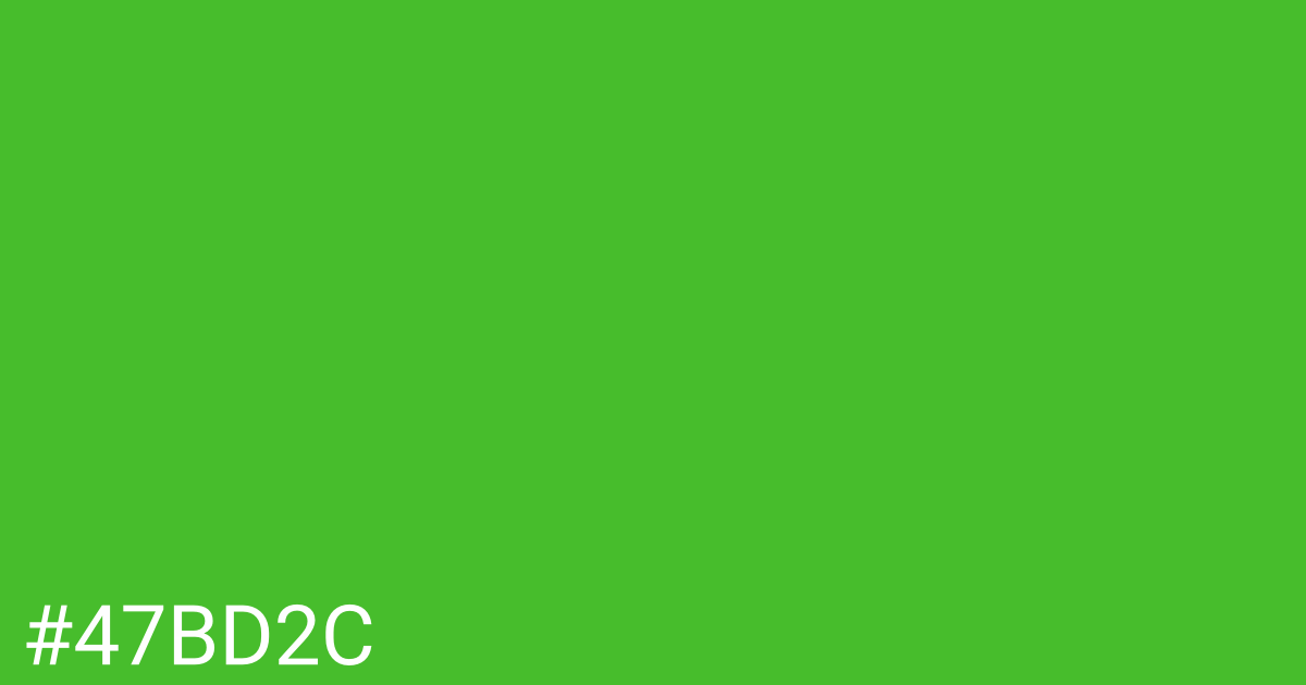 Hex color #47bd2c graphic