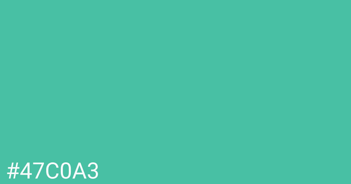 Hex color #47c0a3 graphic