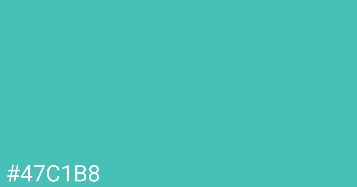 Hex color #47c1b8 graphic