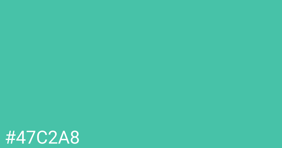 Hex color #47c2a8 graphic