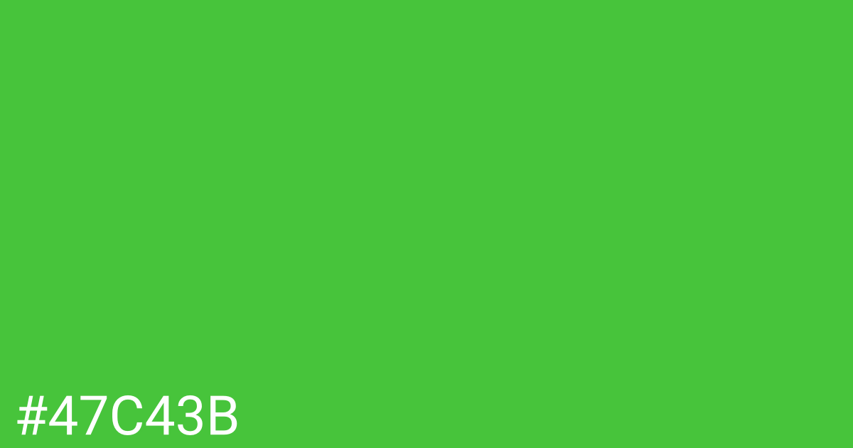 Hex color #47c43b graphic