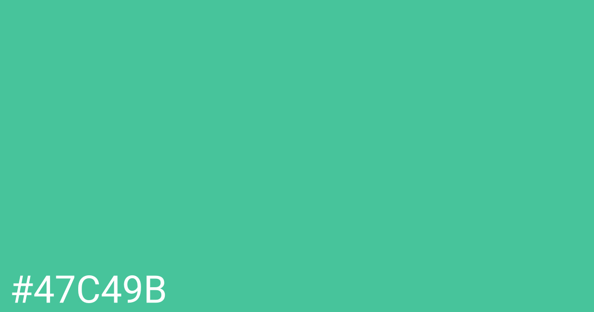 Hex color #47c49b graphic