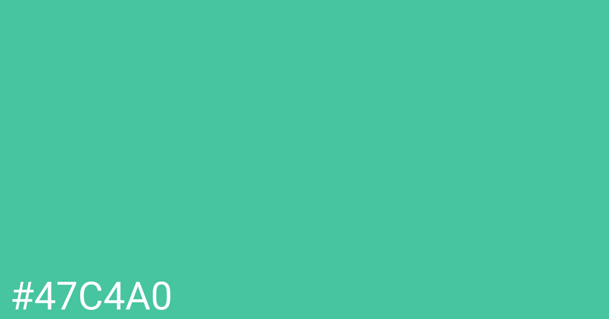 Hex color #47c4a0 graphic