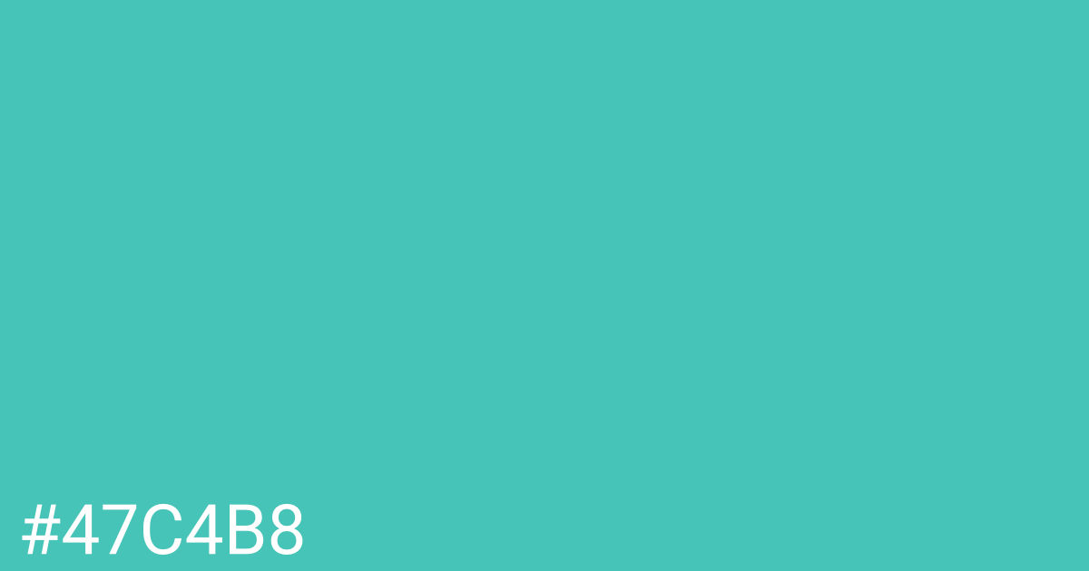 Hex color #47c4b8 graphic