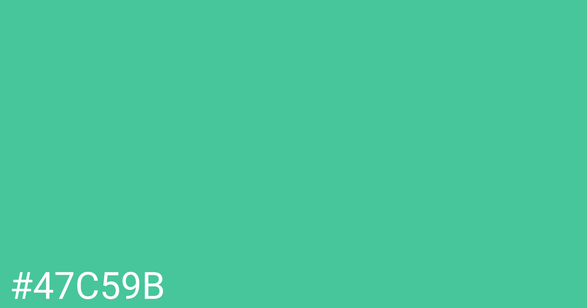 Hex color #47c59b graphic