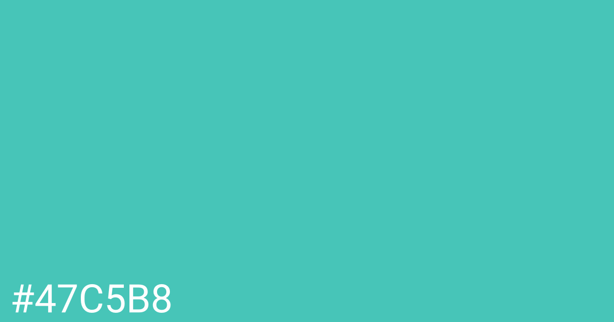 Hex color #47c5b8 graphic